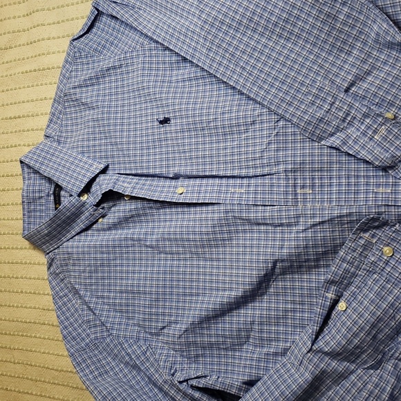 Ralph Lauren men's blue/white button down longsleeve large - Picture 2 of 6